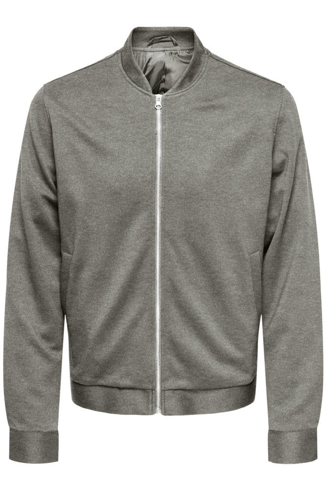 Only & Sons grijze heren jas | Vooraanzicht