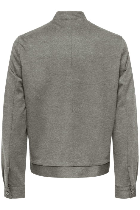 Only & Sons grijze heren jas | Achteraanzicht