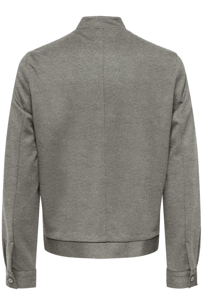 Only & Sons grijze heren jas | Achteraanzicht