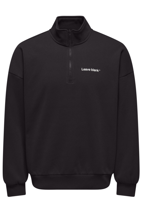 Only & Sons zwarte heren sweater | Vooraanzicht