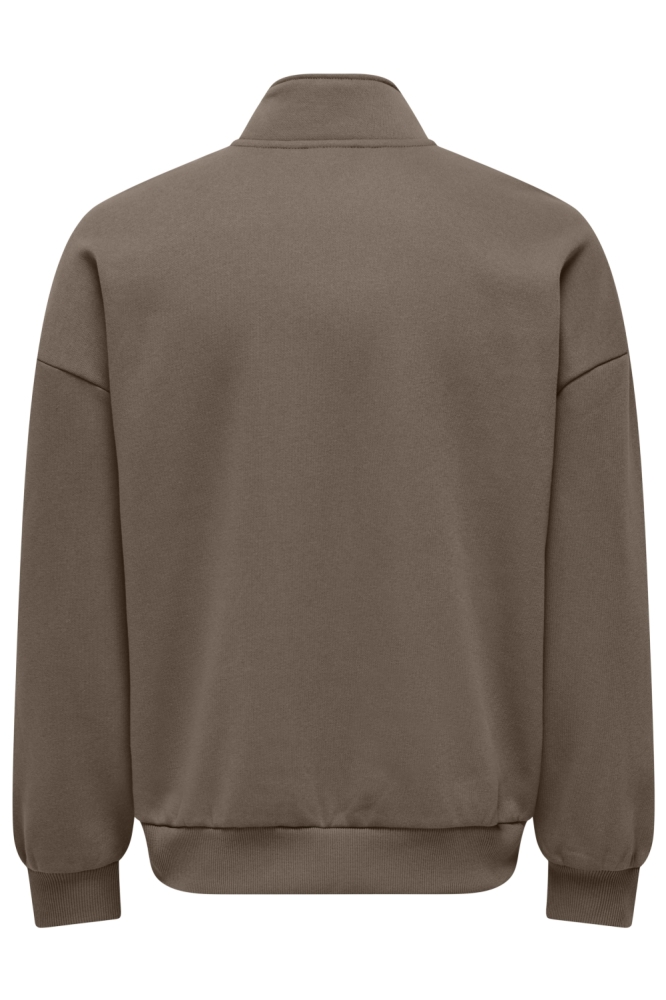 Only & Sons camel heren sweater | Achteraanzicht