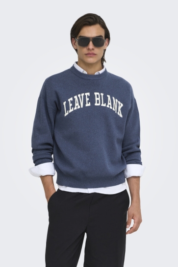 Only & Sons Trui ONSPINE LS CREW CROP DS LB 22038912 VINTAGE INDIGO