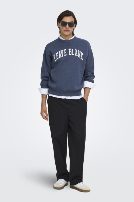 Only & Sons blauwe heren trui | Model