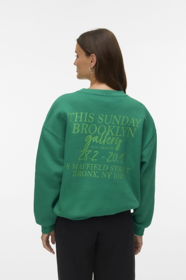 Vero Moda vmursula ls sweat box jrs Groen