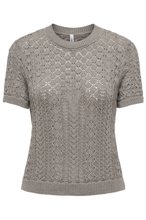 Only taupe dames t-shirt | Vooraanzicht