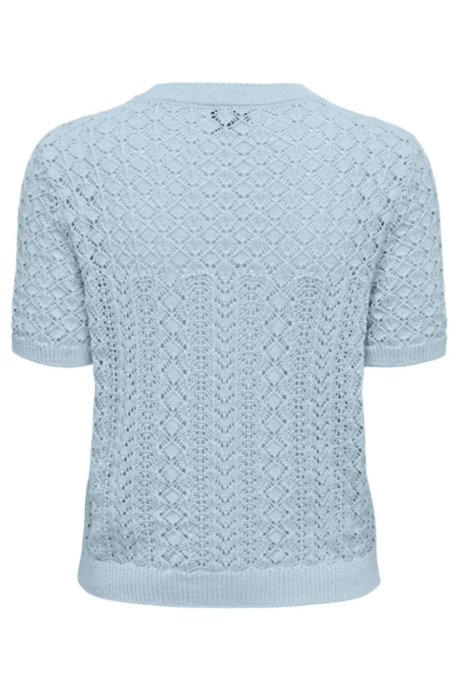 Only blauwe dames t-shirt | Achteraanzicht