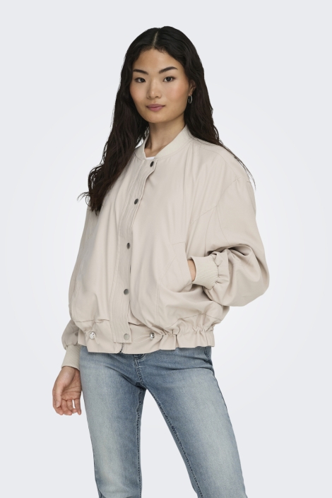 Only beige dames jas | Model vooraanzicht