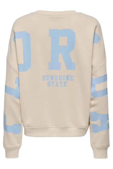 Only ecru dames sweater | Achteraanzicht