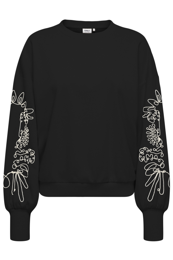 Only zwarte dames sweater | Vooraanzicht
