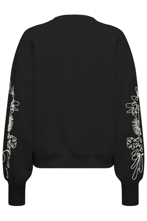 Only zwarte dames sweater | Achteraanzicht