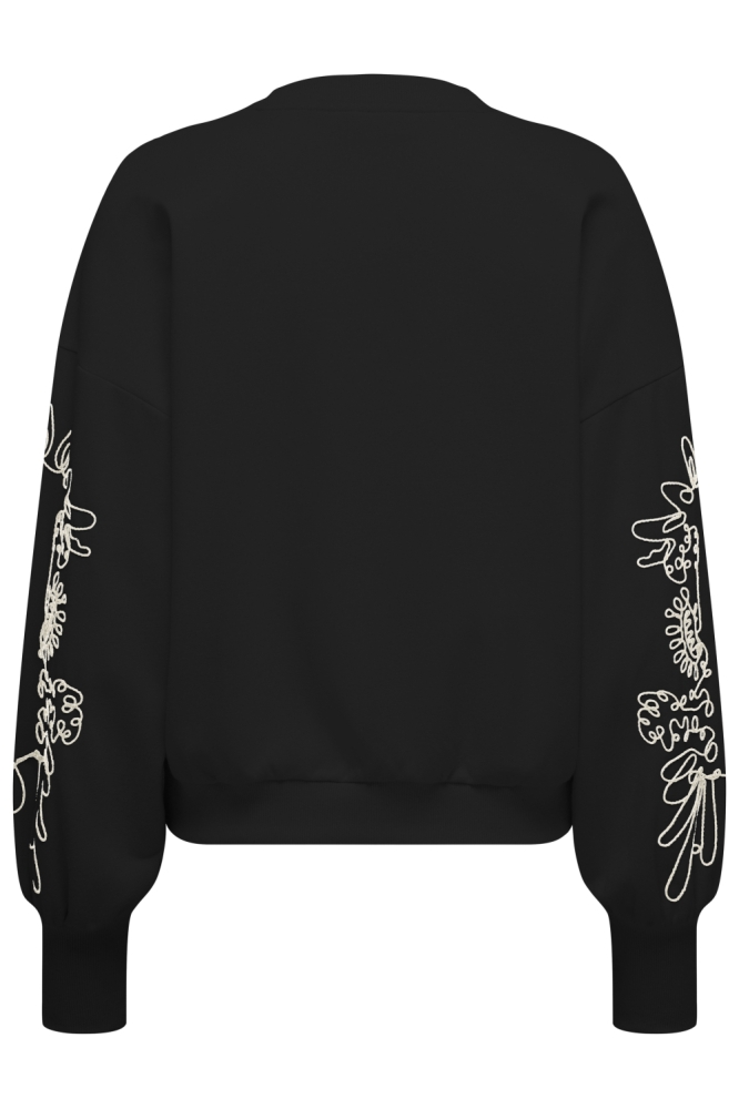 Only zwarte dames sweater | Achteraanzicht