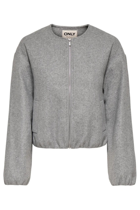 Only grijze dames jas | Vooraanzicht
