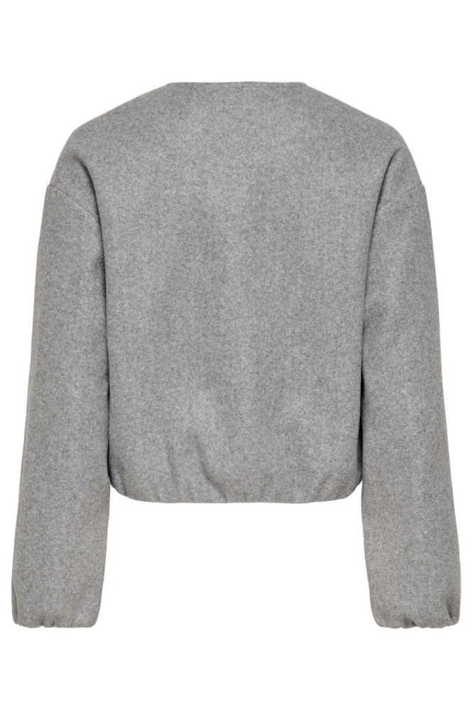 Only grijze dames jas | Achteraanzicht