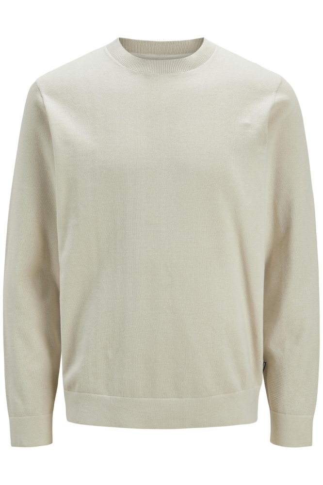 Jack & Jones beige heren trui | Vooraanzicht