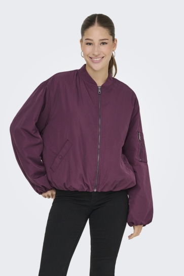 Only Jas ONLADEL OVERSIZED BOMBER CC OTW 15348654 MAUVE WINE
