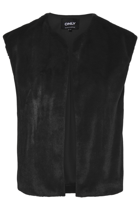 Only zwarte dames gilet | Vooraanzicht