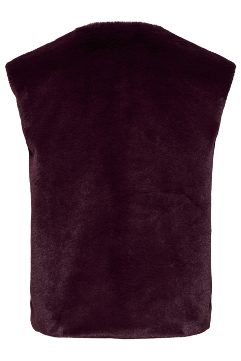 Only bordeaux dames gilet | Achteraanzicht