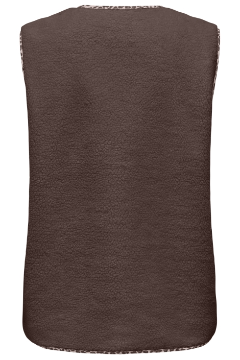 Only bruine dames gilet | Achteraanzicht