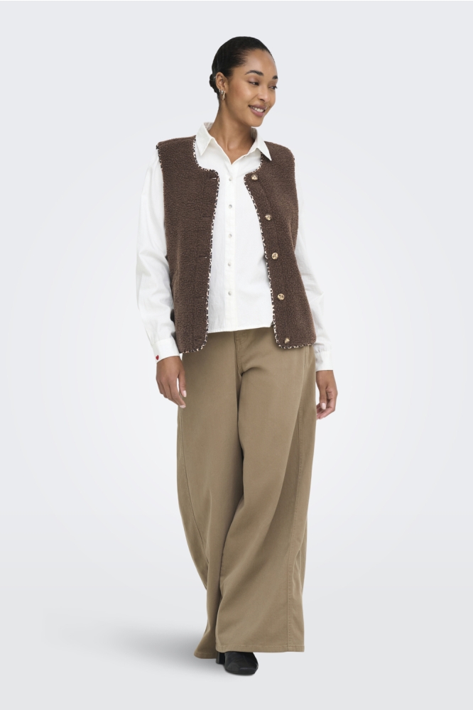 Only bruine dames gilet | Model
