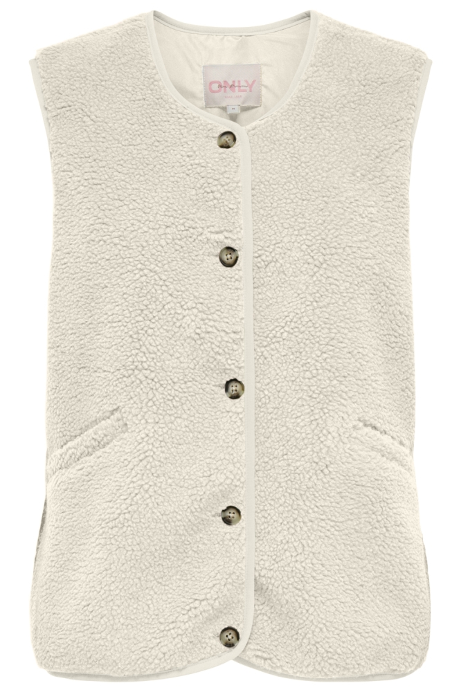 Only beige dames gilet | Vooraanzicht