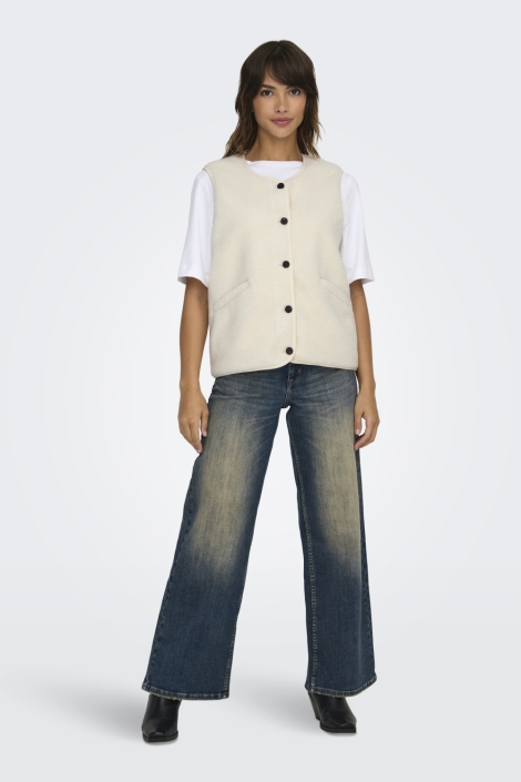 Only beige dames gilet | Model