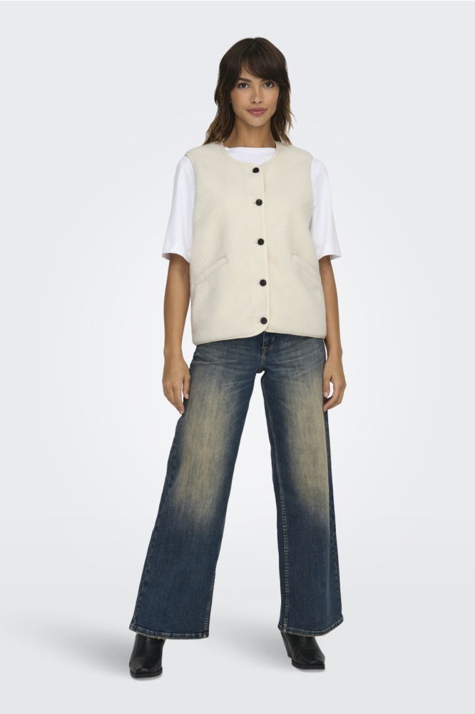 Only beige dames gilet | Model