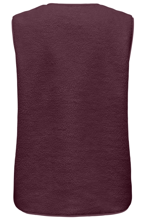 Only bordeaux dames gilet | Achteraanzicht