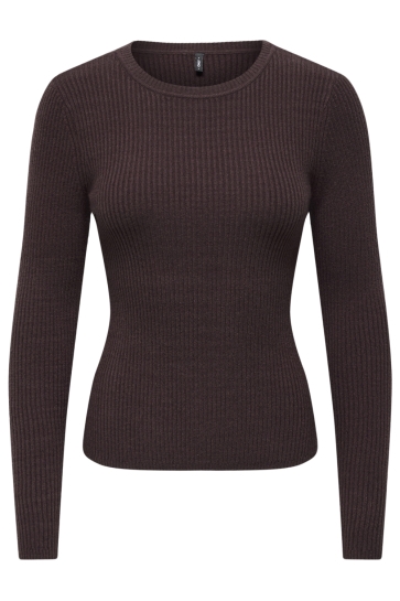 Only onlibi ls o-neck rib cc knt Bordeaux