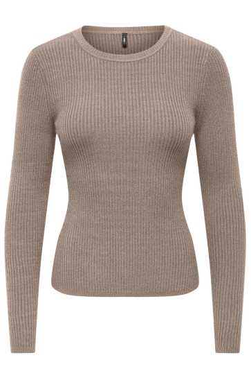Only Trui ONLIBI LS O-NECK RIB CC KNT 15377948 MOCHA MERINGUE