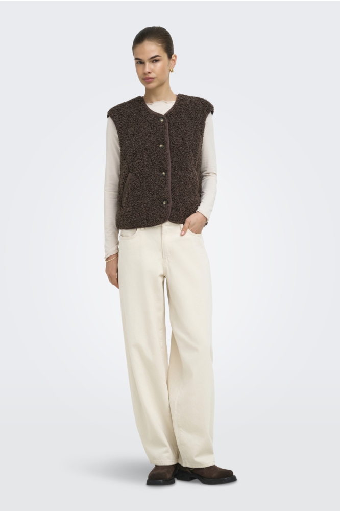 Only bruine dames gilet | Model