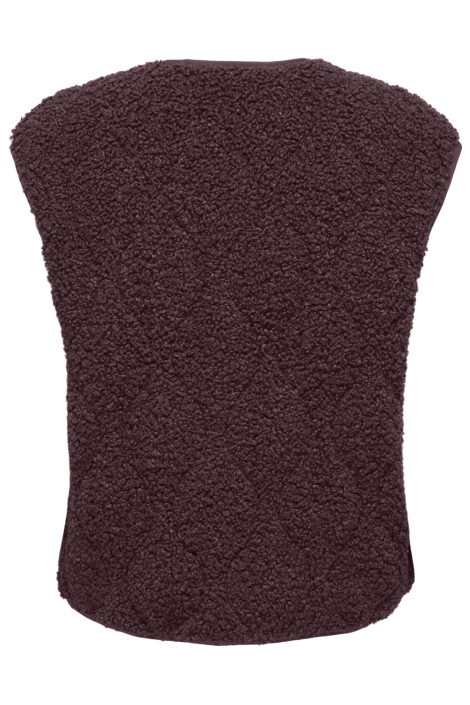 Only bordeaux dames gilet | Achteraanzicht