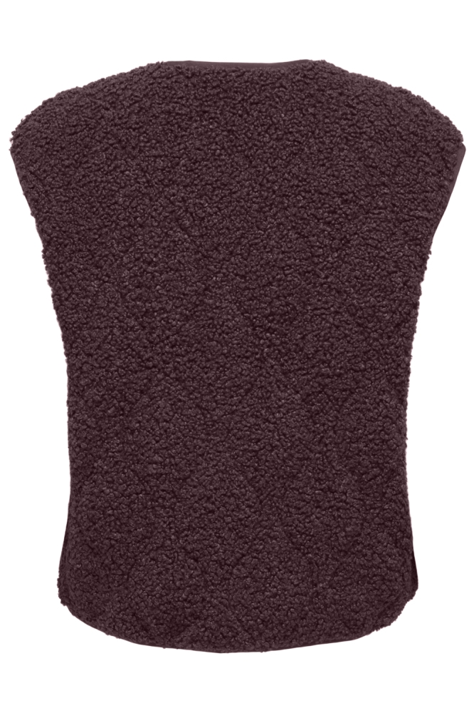 Only bordeaux dames gilet | Achteraanzicht