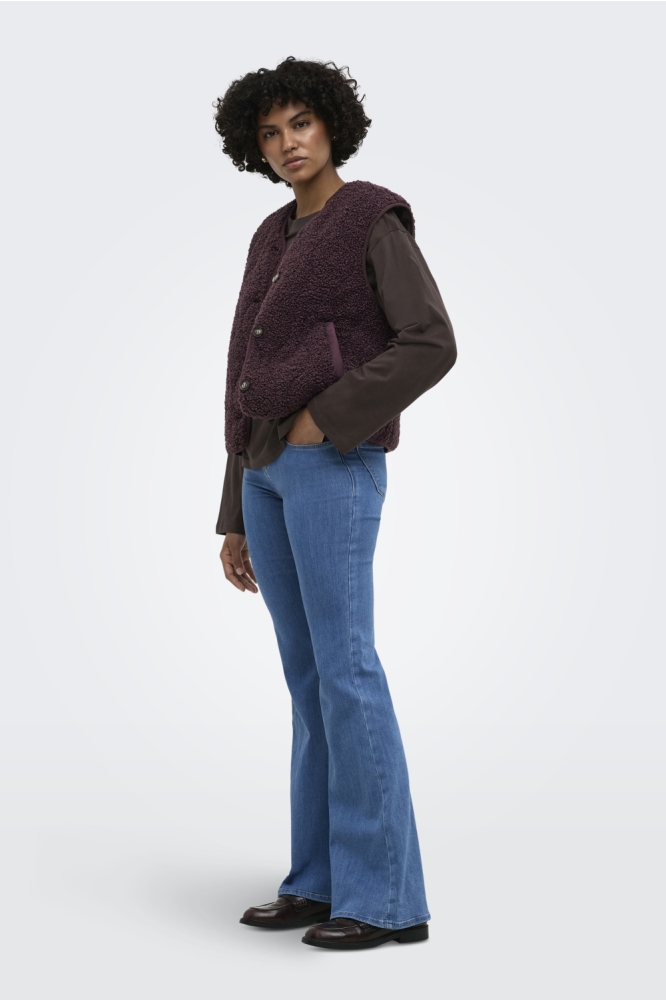 Only bordeaux dames gilet | Model