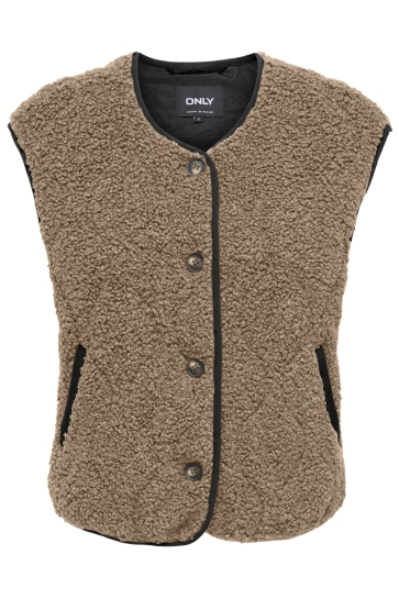 Only Vest ONLINES TEDDY WAISTCOAT CC OTW 15373836 Tigers Eye