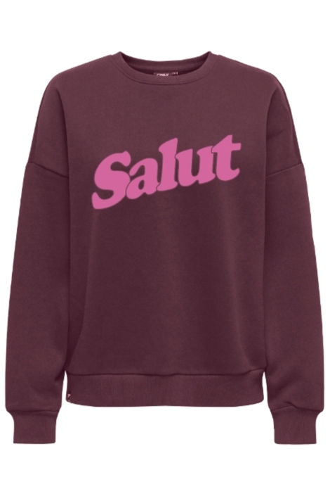 Only bordeaux dames sweater | Vooraanzicht