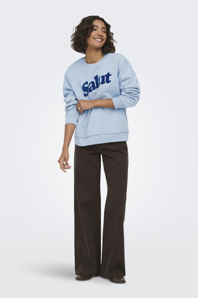Only blauwe dames sweater | Model
