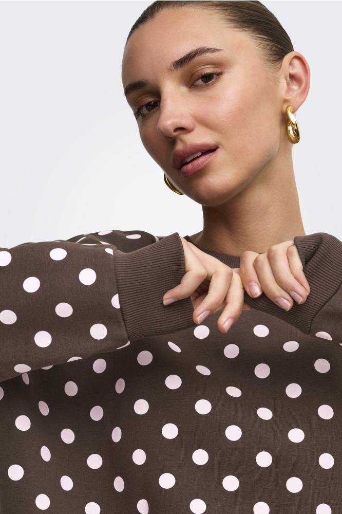 Only bruine dames sweater | Close up