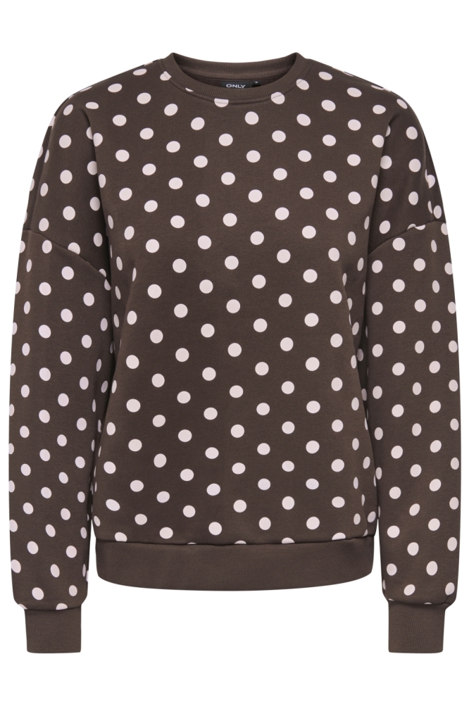 Only bruine dames sweater | Vooraanzicht