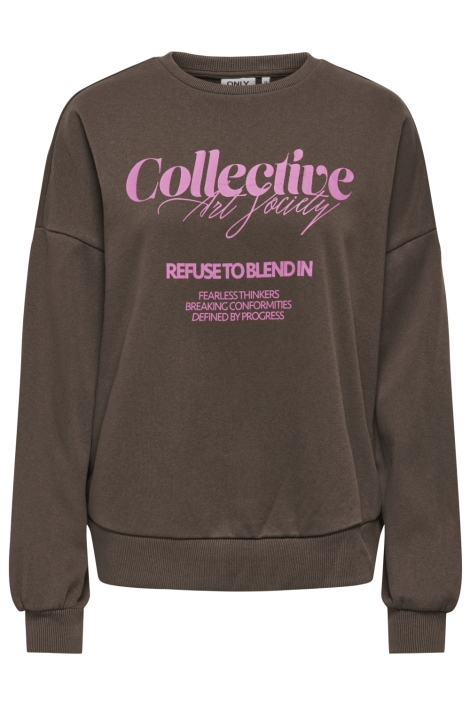 Only bruine dames sweater | Vooraanzicht