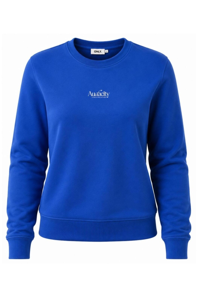 Only blauwe dames sweater | Vooraanzicht