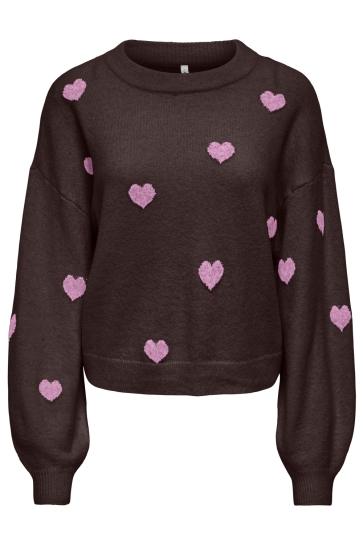 Only onlrica ls detail o-neck cc knt Bruin