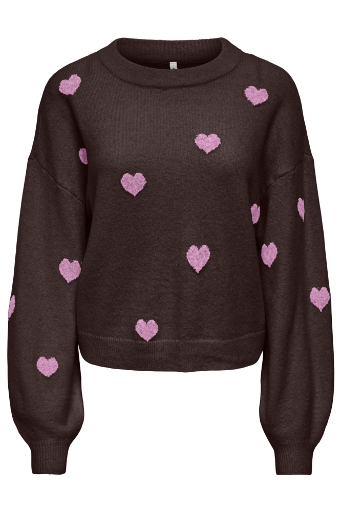 Only bruine dames trui | Vooraanzicht