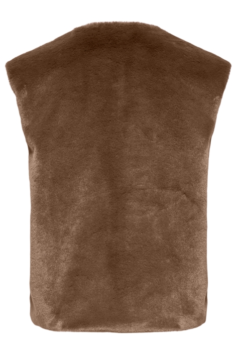 Only camel dames gilet | Achteraanzicht