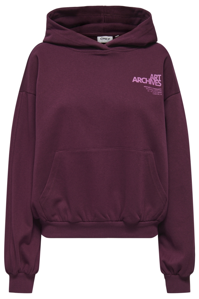Only bordeaux dames sweater | Vooraanzicht
