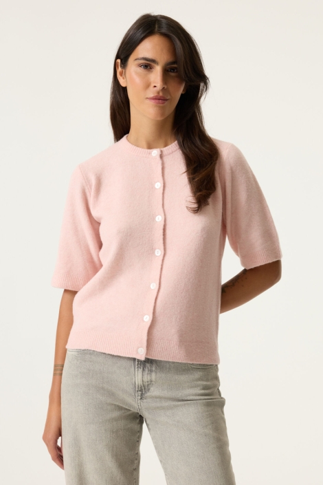 Garcia roze dames vest | Model vooraanzicht