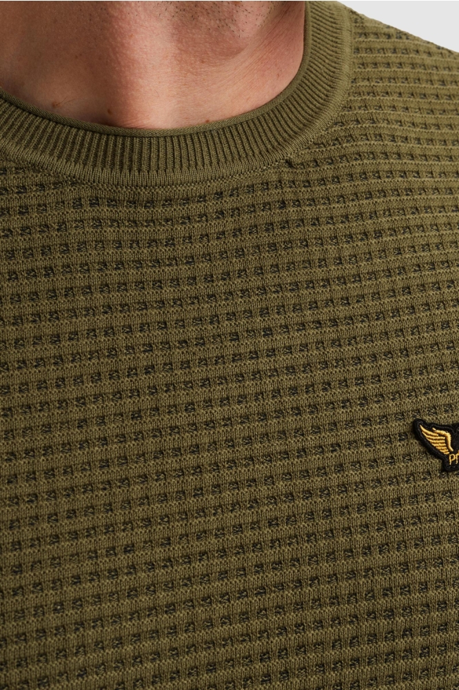 PME legend groene heren trui | Close up