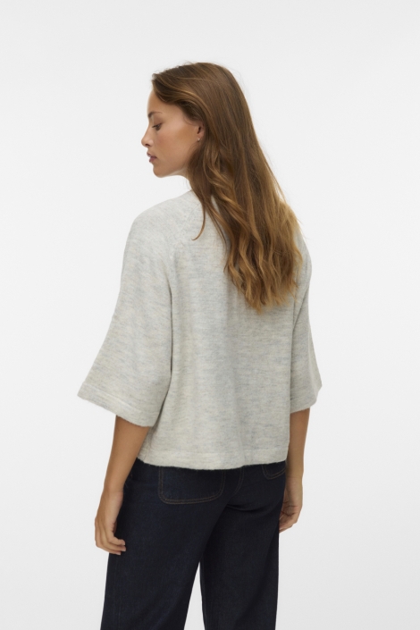 Vero Moda grijze dames trui | Model achteraanzicht