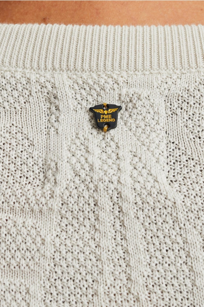 PME legend beige heren trui | Close up