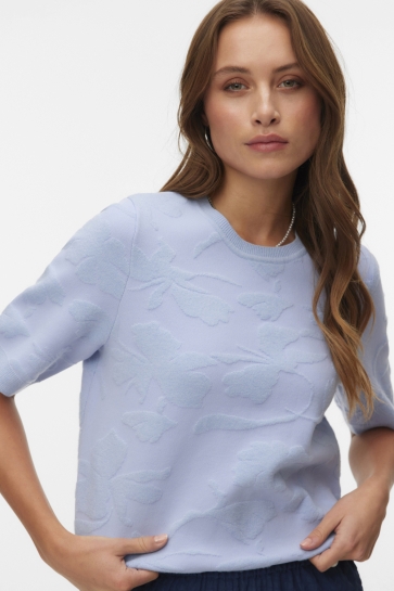 Vero Moda Trui VMVISTA 2/4 O-NECK PULLOVER BOO 10340131 BRUNNERA BLUE