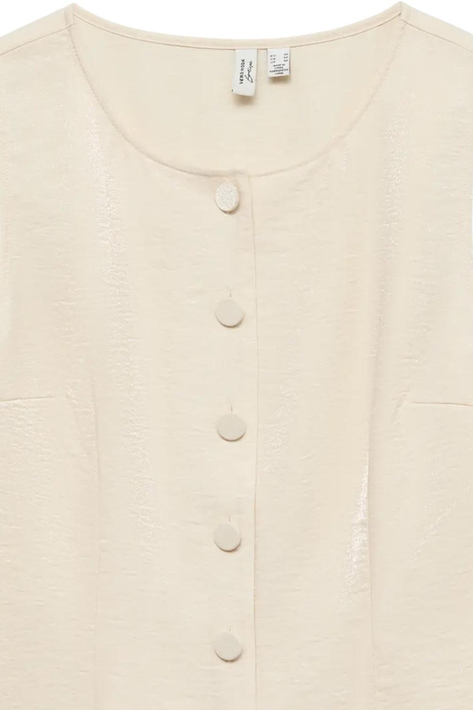 Vero Moda beige dames gilet | Close up